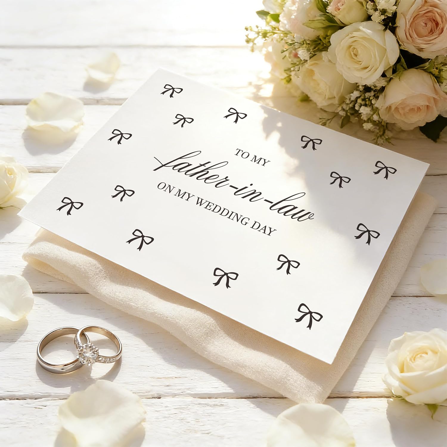 Thumbnail 2 de SEEBERY Wedding Card with Printed Bows