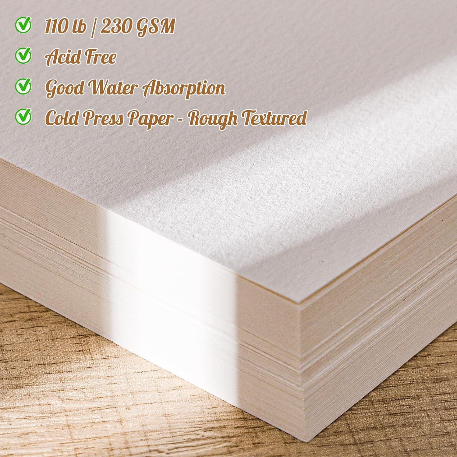 Detalle de 80 Sheets Watercolor Paper Bulk (2.5 x 3.5 in, 110 lb / 230 gsm, Cold Press) for Kids, Students, and Artists