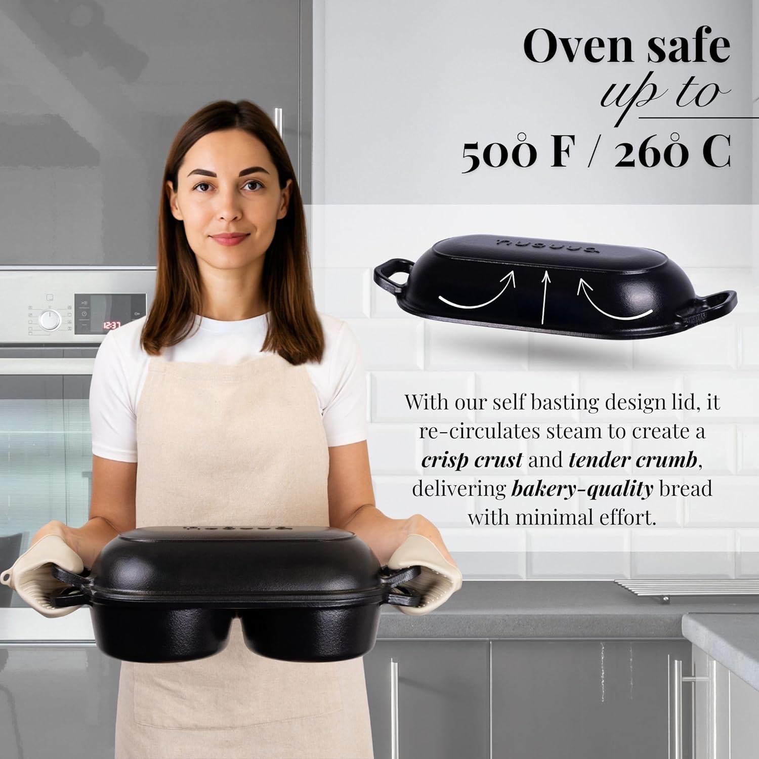 Detalle de Nuovva Dutch Oven 16.5cm for Sourdough Baking 🍲