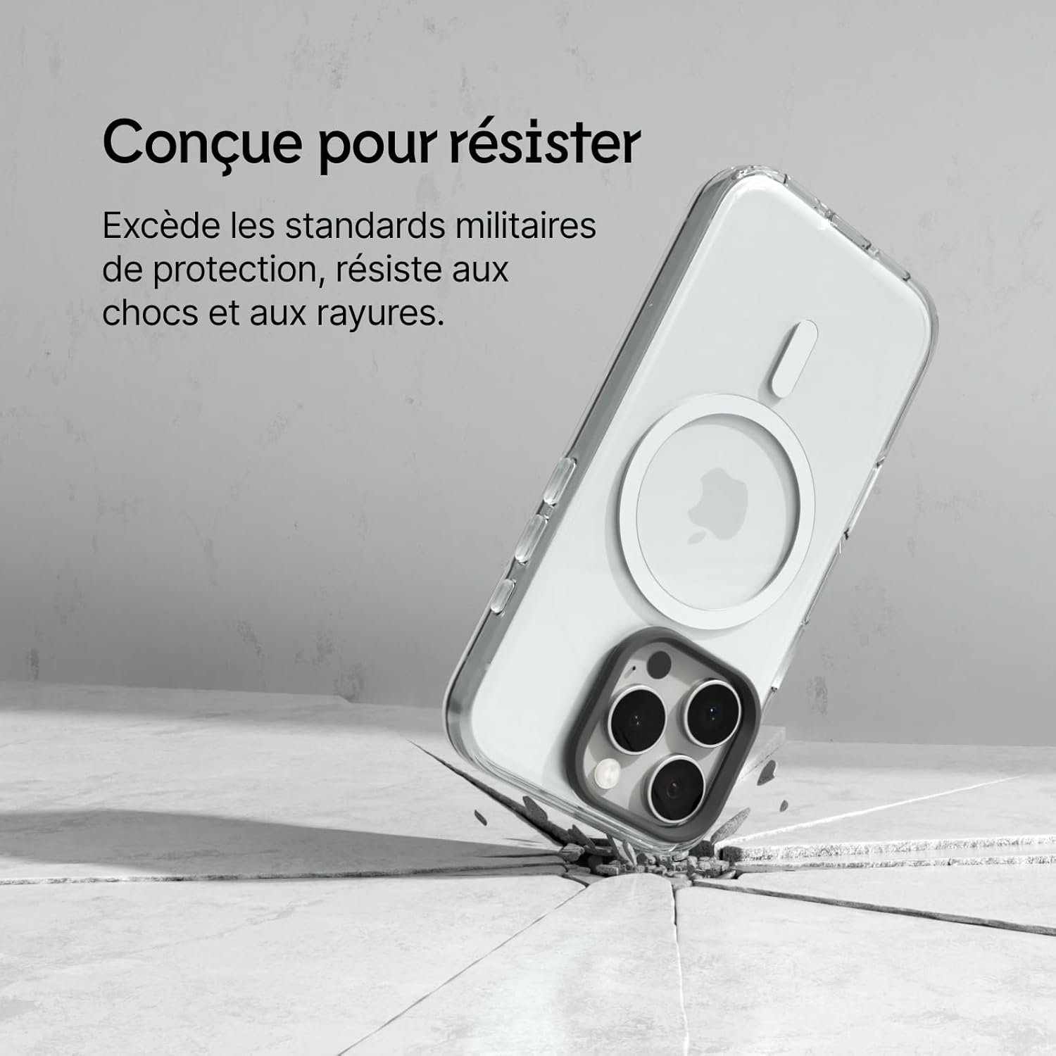 Thumbnail 2 de RhinoShield Coque Clear avec bouton de contrôle caméra pour iPhone 16 Pro Max (compatible MagSafe) – anneau caméra noir