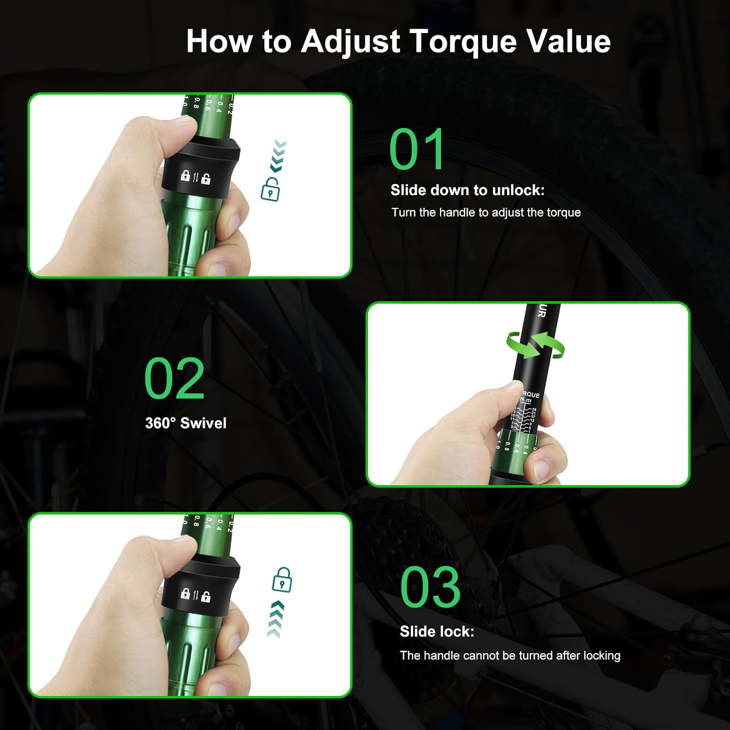 Thumbnail 6 de Uharbour Torque Wrench 1/4 1–25 Nm