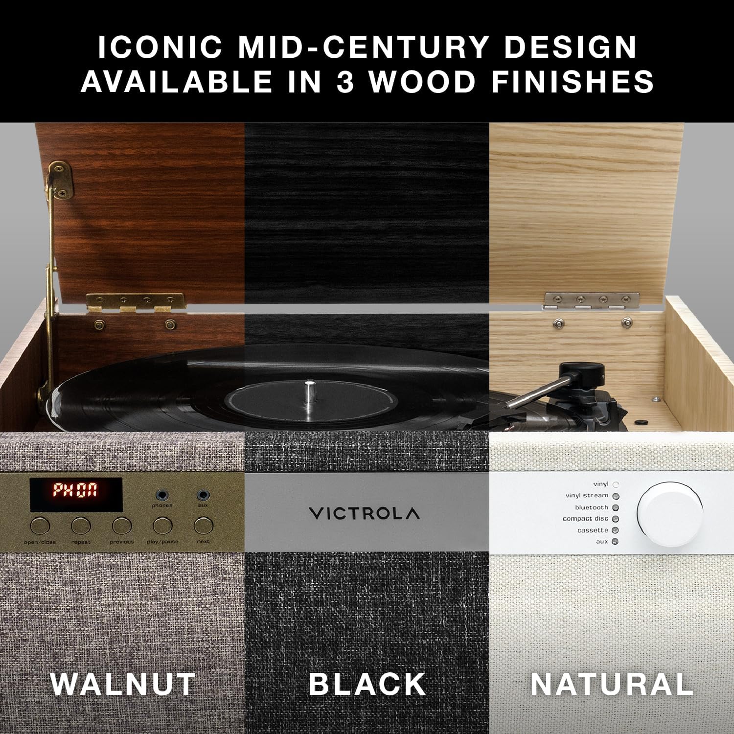 Thumbnail 2 de Victrola Century 6-in-1 Record Player with Bluetooth