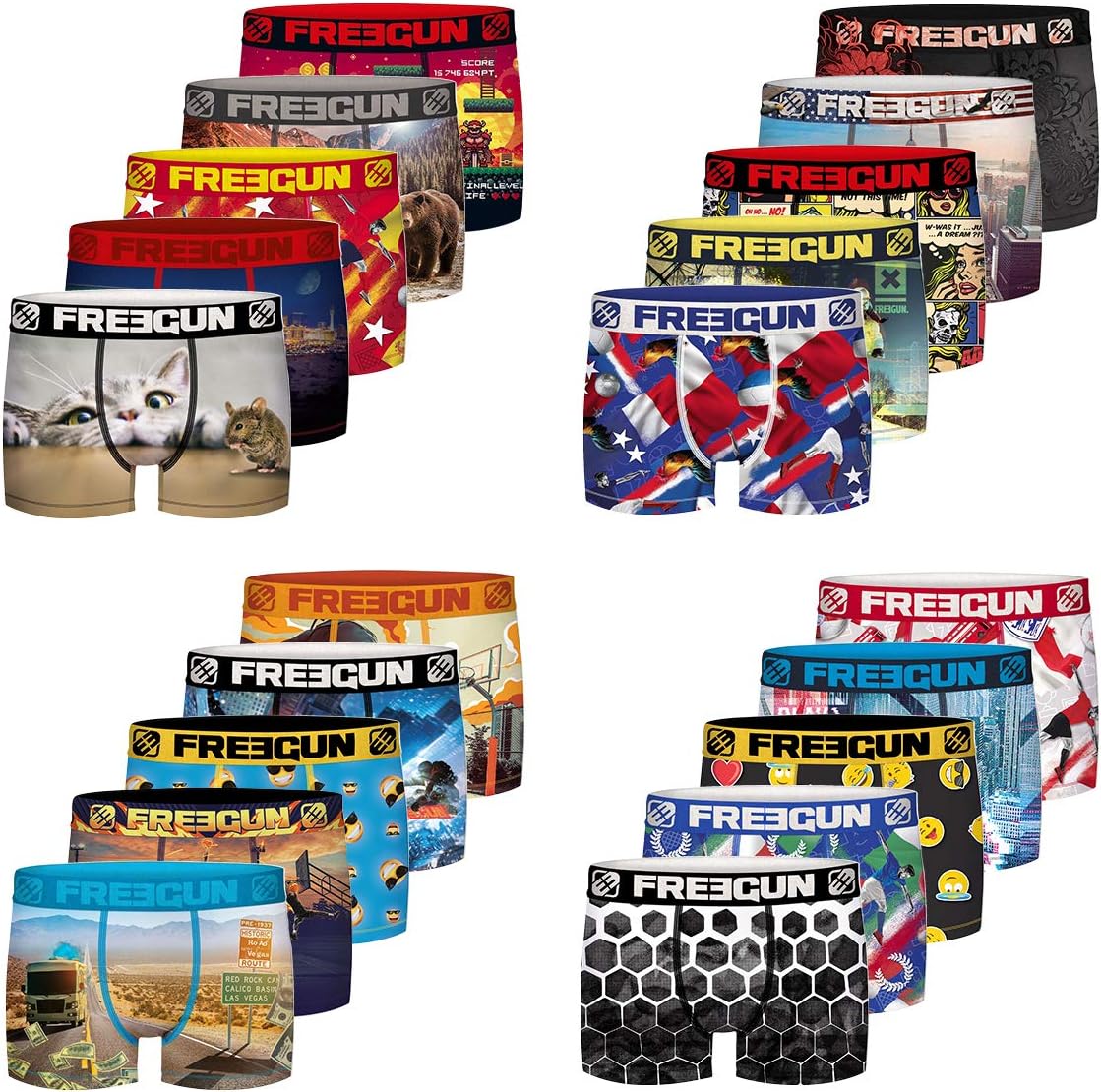 Detalle 2 de FREEGUN Pack Surprise Boxer Enfant 5 đ©Č