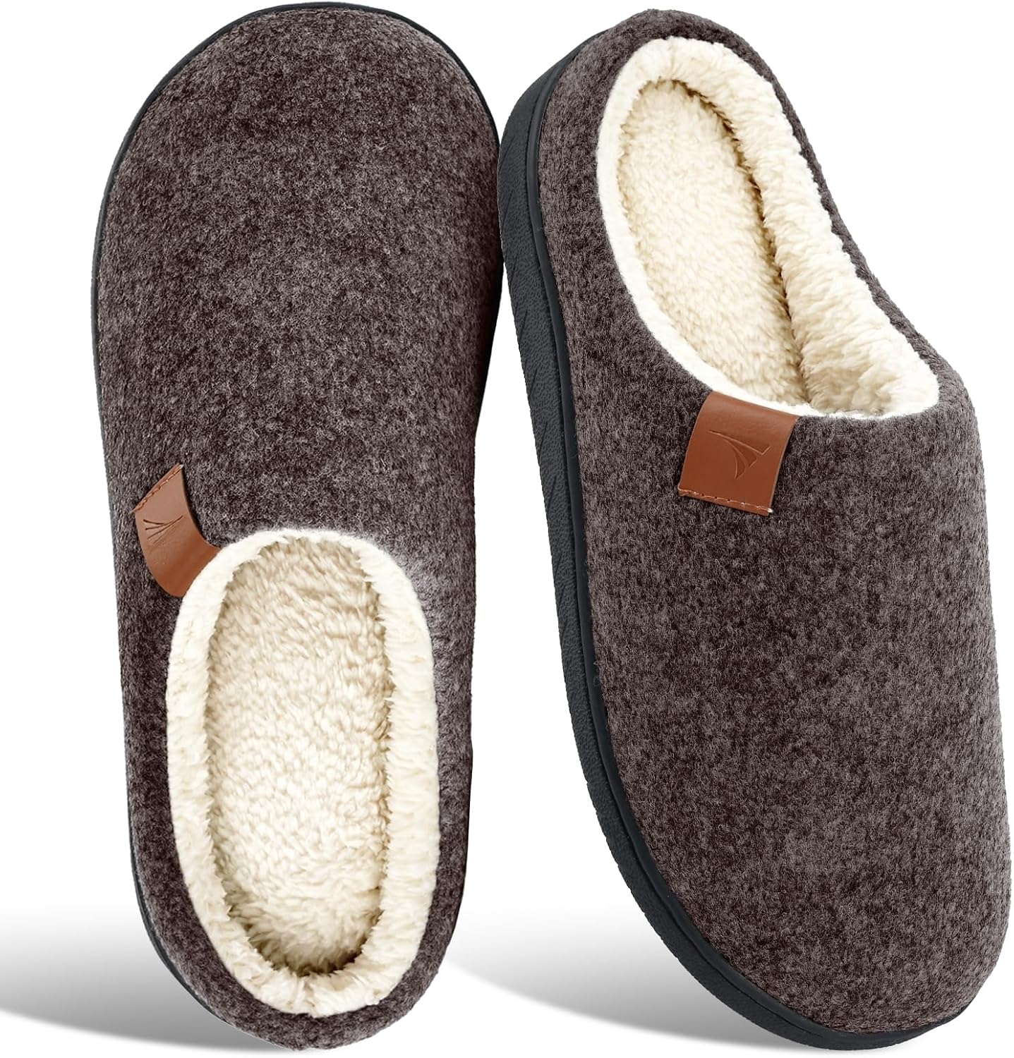 Detalle 2 de SROTRAS Chaussons Homme Hiver Chaud Feutre Confort