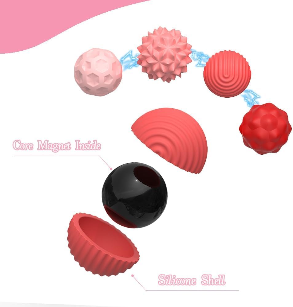 Detalle de Bambebe 8 Palle Magnetiche Antistress in Silicone – Set tattile portatile