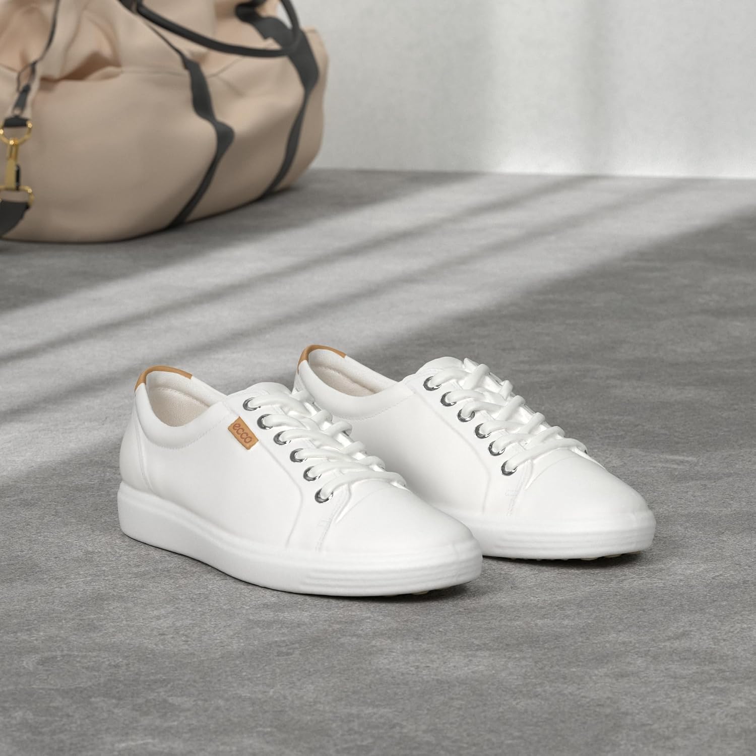 Detalle 2 de ECCO Damen Halbschuhe Soft 7 – moderner Sneaker mit Vollnarben- und Nubukleder