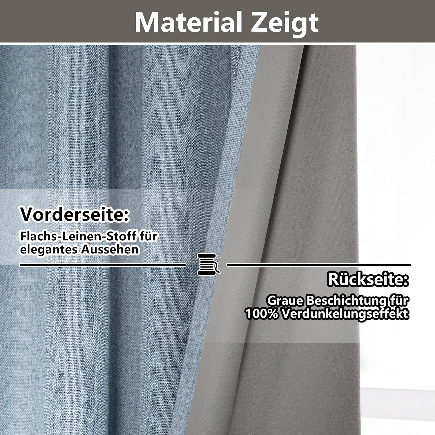 Detalle de MYSKY HOME Blickdichter Vorhang 2er Set