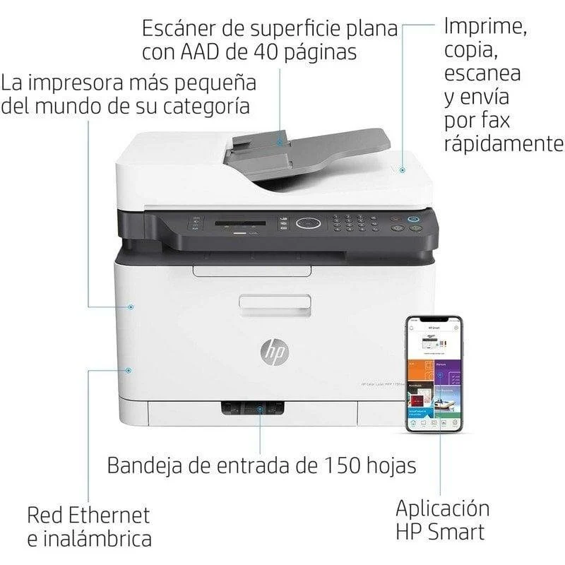 Thumbnail 2 de HP ColorLaser MFP 179fnw Impresora multifunción láser color WiFi 📠