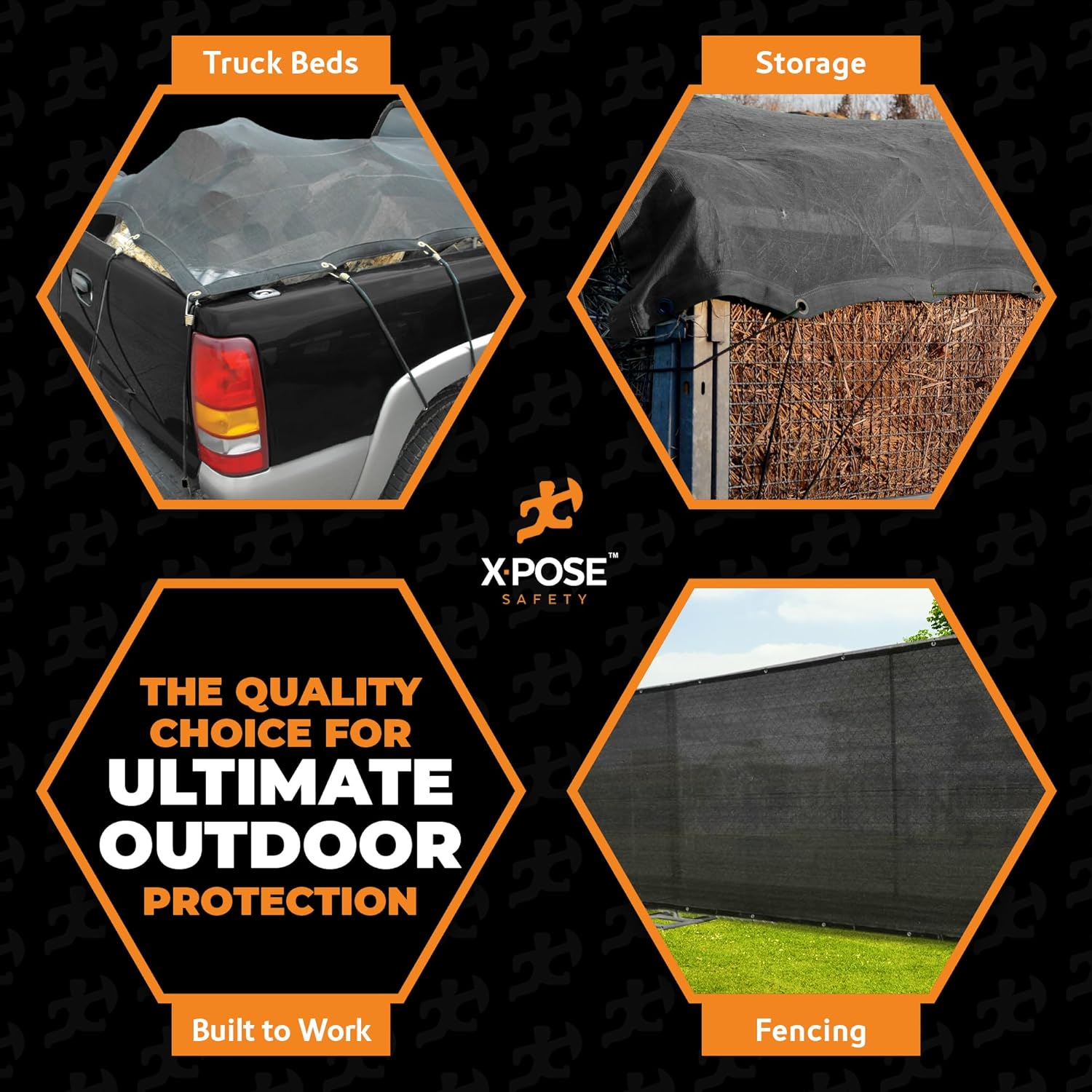 Thumbnail 1 de Xpose Safety Heavy Duty Mesh Tarp – 12’ x 26’ Mesh Cover for Shade, Protection, and More