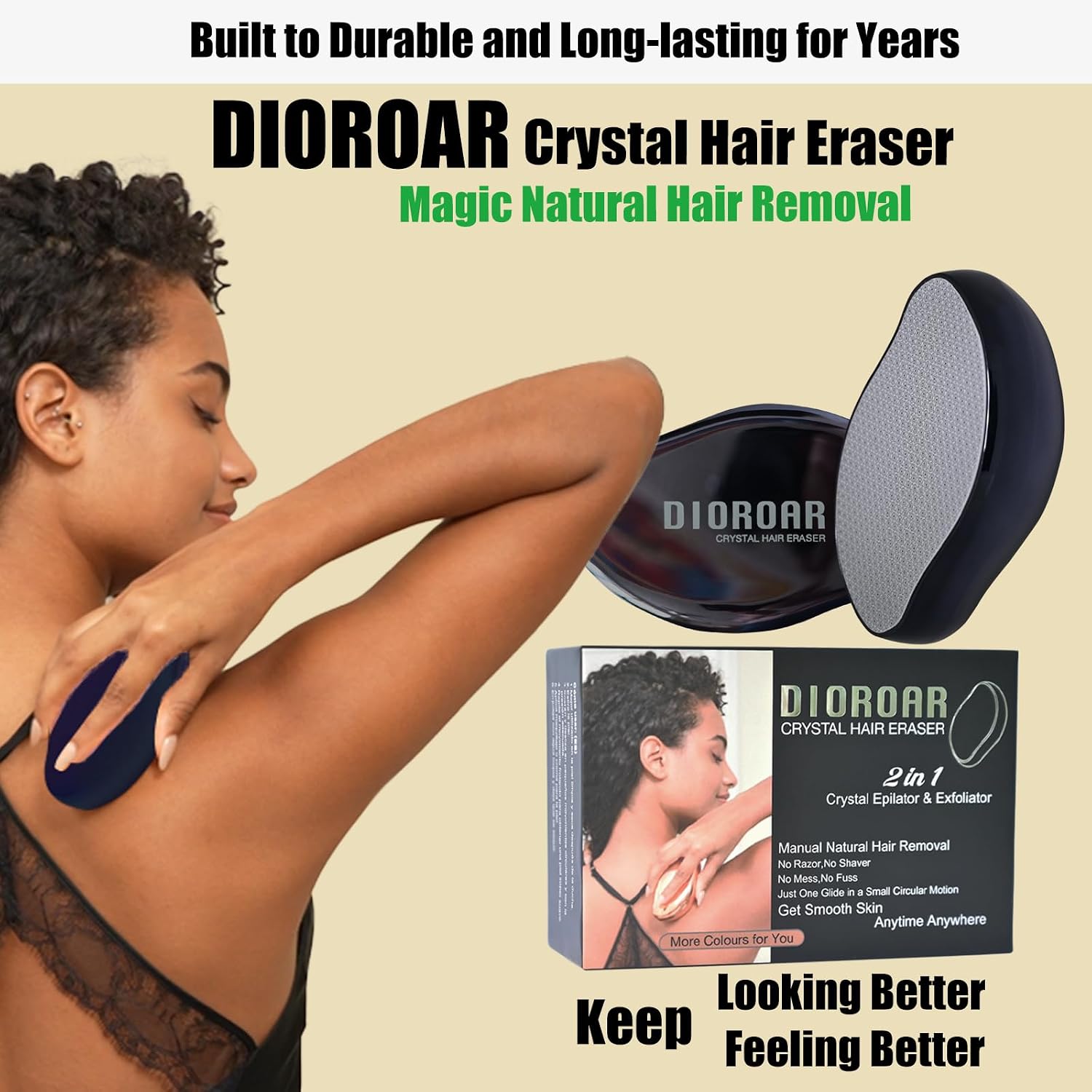 Detalle 2 de DIOROAR Crystal Hair Remover, Nano Glass
