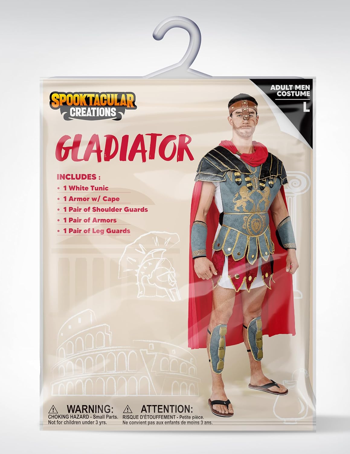 Thumbnail 6 de Spooktacular Creations Brave Men's Roman Gladiator Costume Set with Cape and Armor