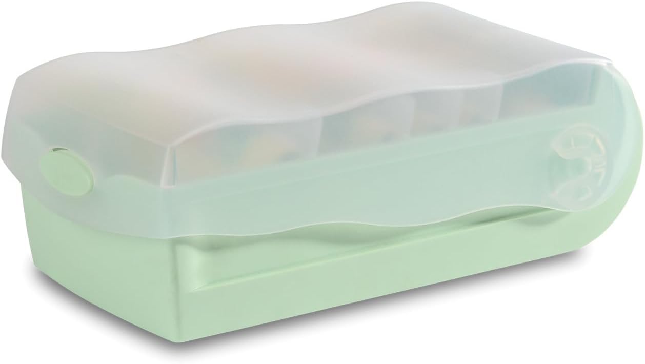 Detalle de HAN Lernkarteibox CROCO: 5-Fächer-Lernsystem für 500 Karten in transluzent-pastellgrün