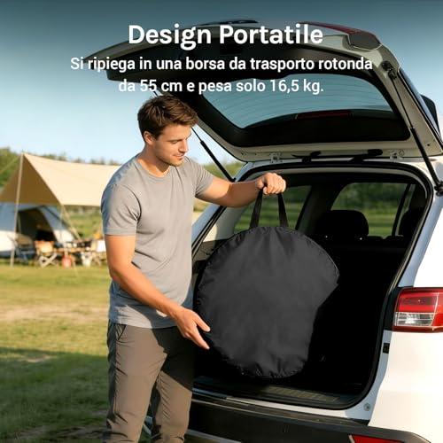 Thumbnail 5 de Wolfwise Tenda ad Apertura Istantanea Pop-Up – Privacy tent per campeggio, spiaggia e docce all’aperto (40" × 75" / 100 cm × 190 cm) – Nero