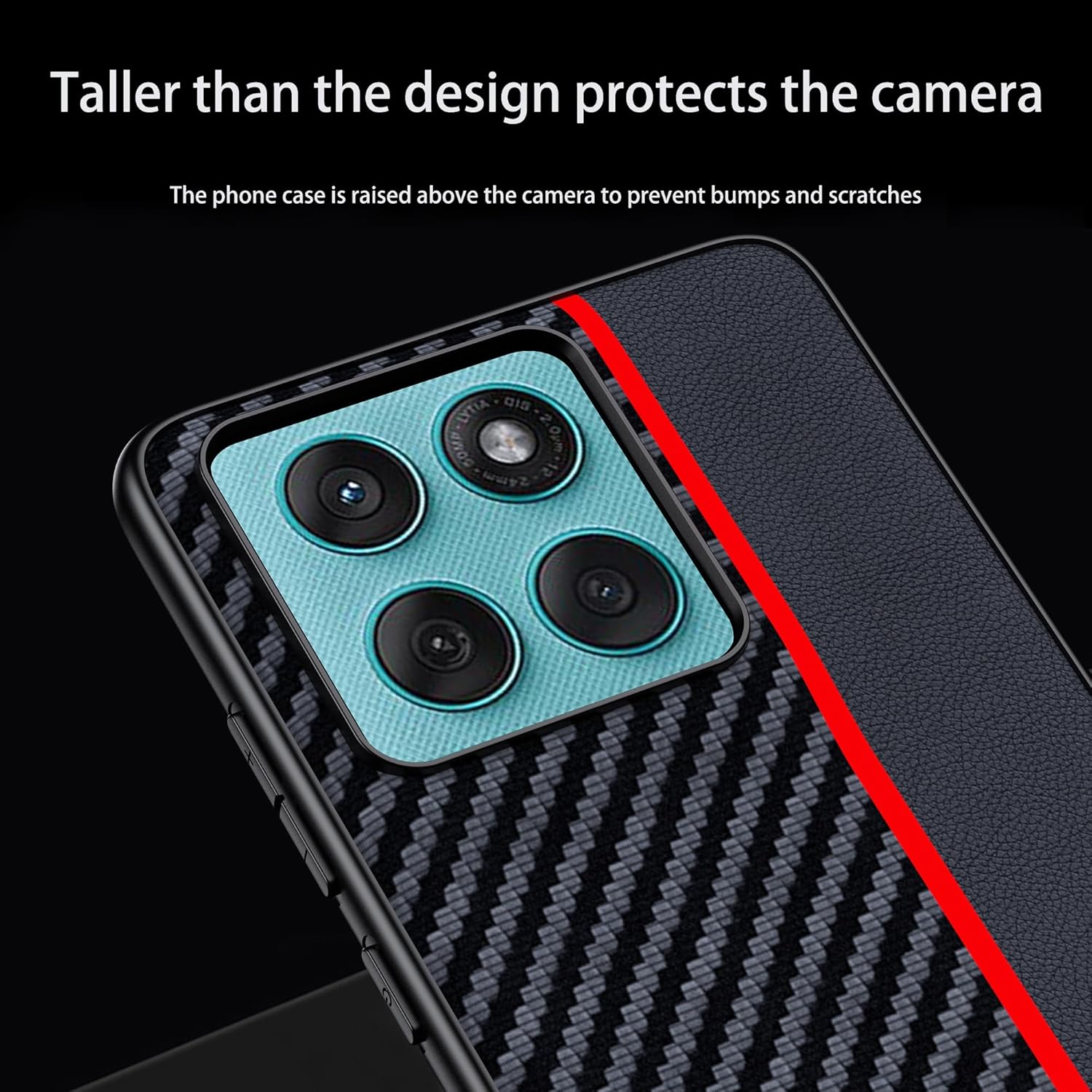 Thumbnail 4 de FDHYFGDY Hülle für Motorola Edge 60 / Edge 60 Fusion – Carbonfaser-Case, wasserdicht & stoßfest