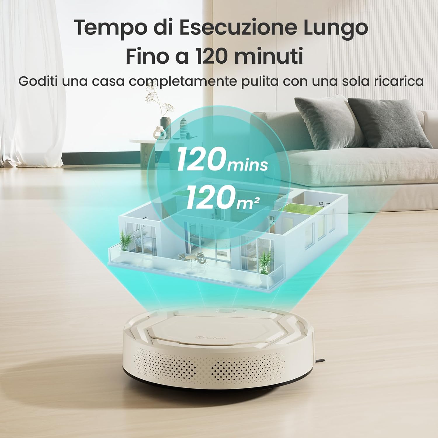 Thumbnail 2 de Lefant M210 Robot Aspirapolvere: 2200Pa, 120 Minuti e Design Ultra Sottile per Casa con Animali