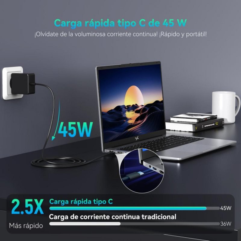 Detalle 2 de Huidun HiBook 6 15,6" Intel Twin Lake N150, 16 GB y 512 GB SSD