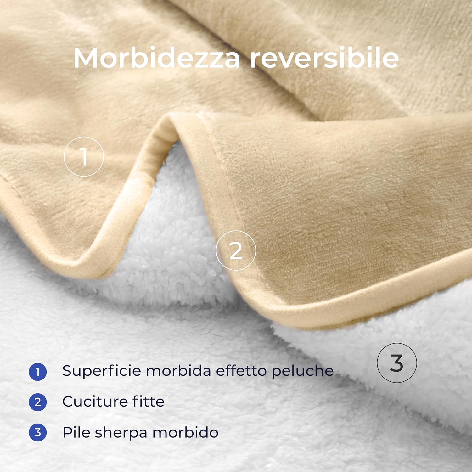 Thumbnail 3 de Dreamzie coperta impermeabile per cani 218x228 cm, copridivano reversibile lavabile in pile sherpa (beige)