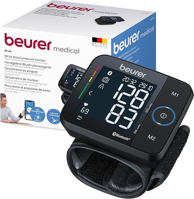 Detalle de Beurer BC 54 Tensiómetro de muñeca con app y detección de arritmias 🩺