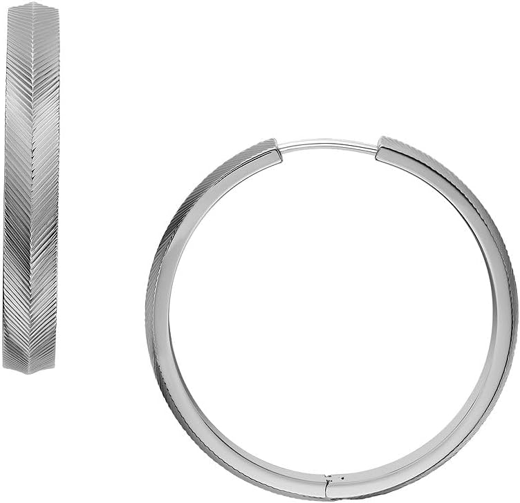 Thumbnail 6 de Fossil Boucles d'oreilles pour femmes, Huggie Hoop en acier inoxydable ton or