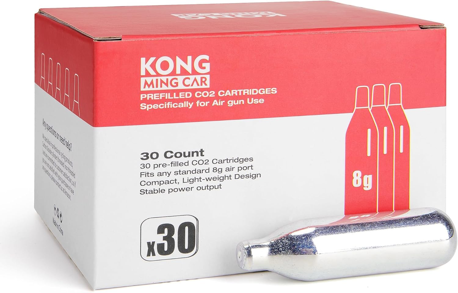 Detalle de KONG MING CAR CO2-capsules 8 g/12 g voor pneumatische apparaten