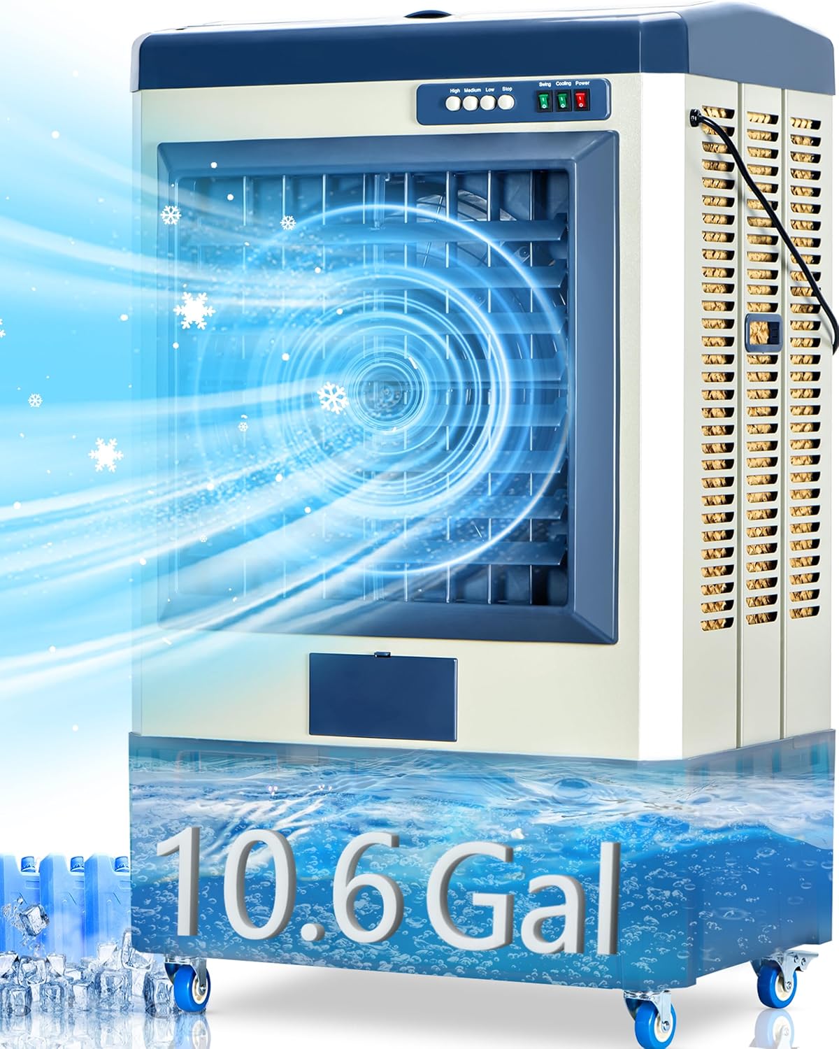 Detalle de Uthfy 41" Swamp Cooler: 4800 CFM Evaporative Cooler for Large Spaces