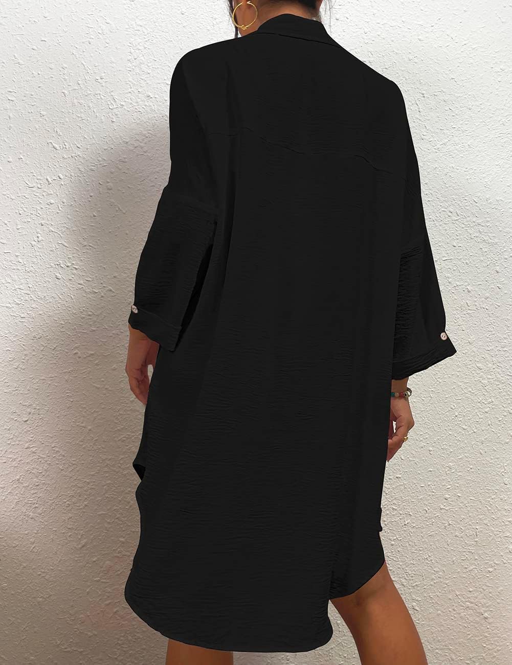 Thumbnail 4 de Bsubseach Women’s Modern Swimsuit Cover-Up Button-Down Blouse Dress Top
