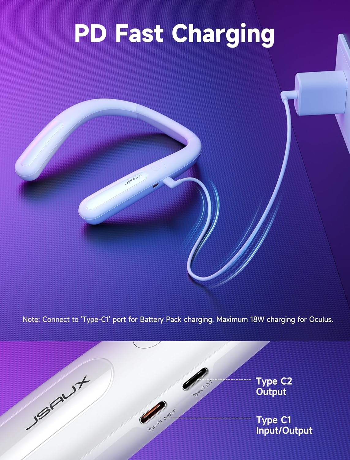 Thumbnail 2 de JSAUX Akku-Pack 10000mAh für Oculus Quest 3