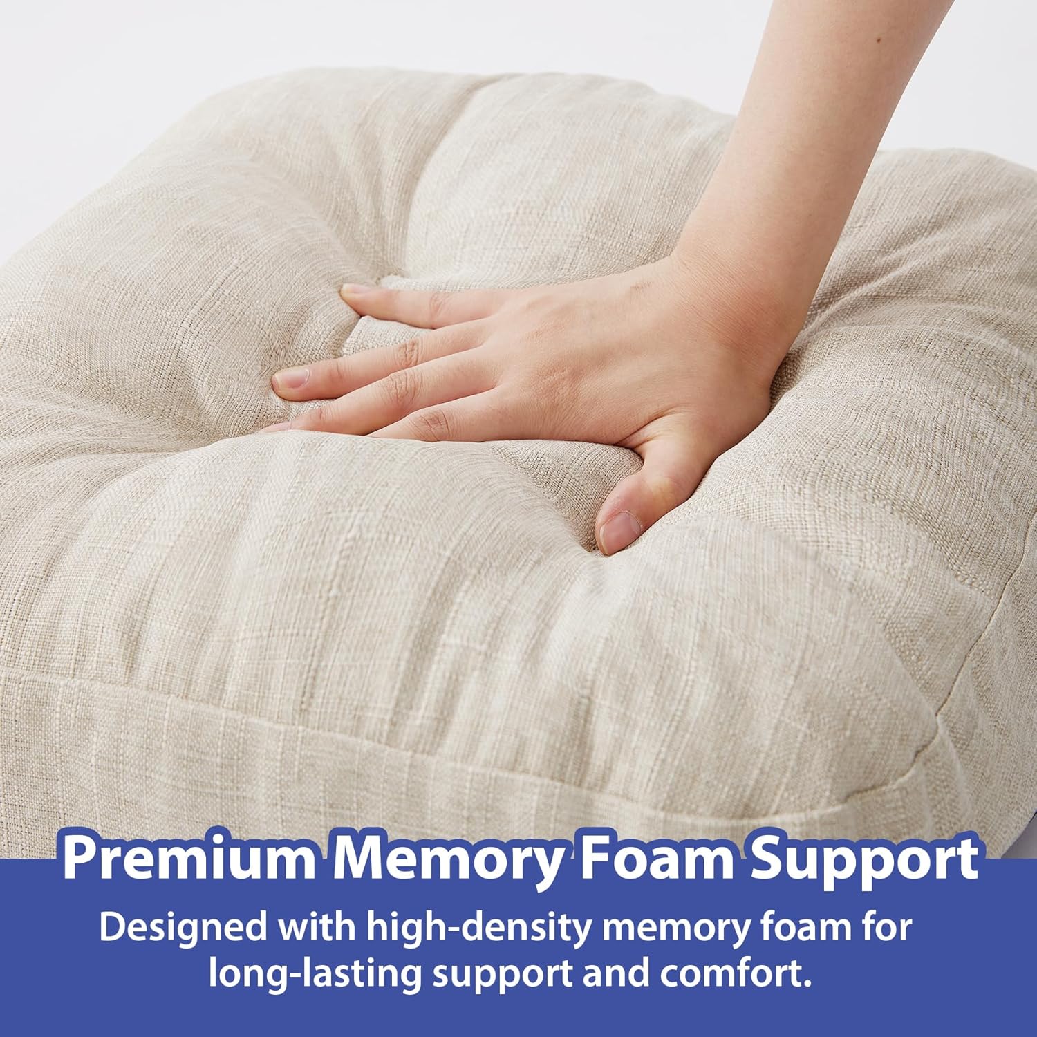 Thumbnail 3 de IASEAHK Memory Foam Dining Chair Cushions 16.5" x 16.5" x 3.5" 🍽