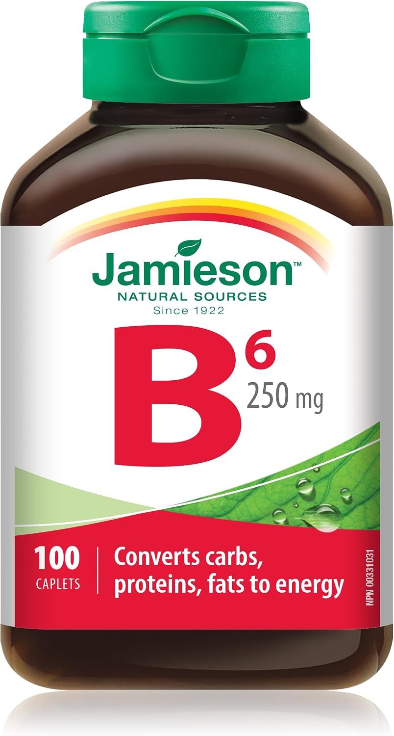 Detalle de Jamieson Laboratories 64642020192 Vitamin B6 250 mg Caplets, 100 Count