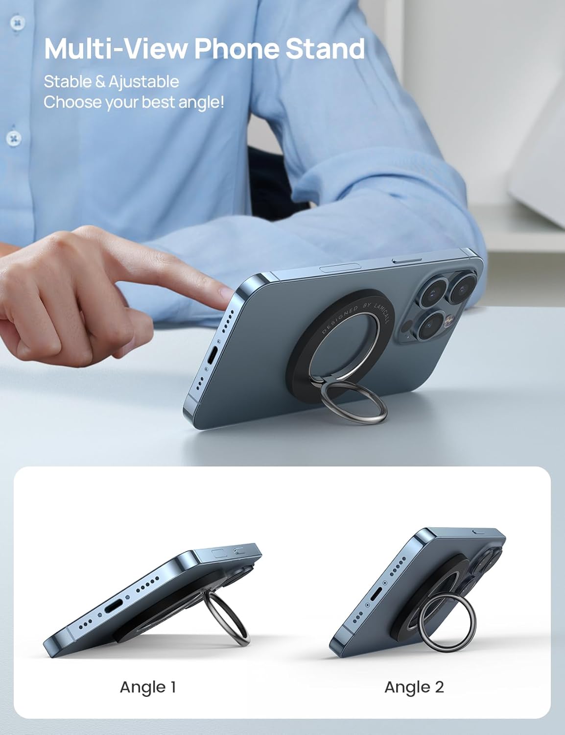 Thumbnail 3 de Lamicall Magnetic Phone Ring Grip MagSafe 360°