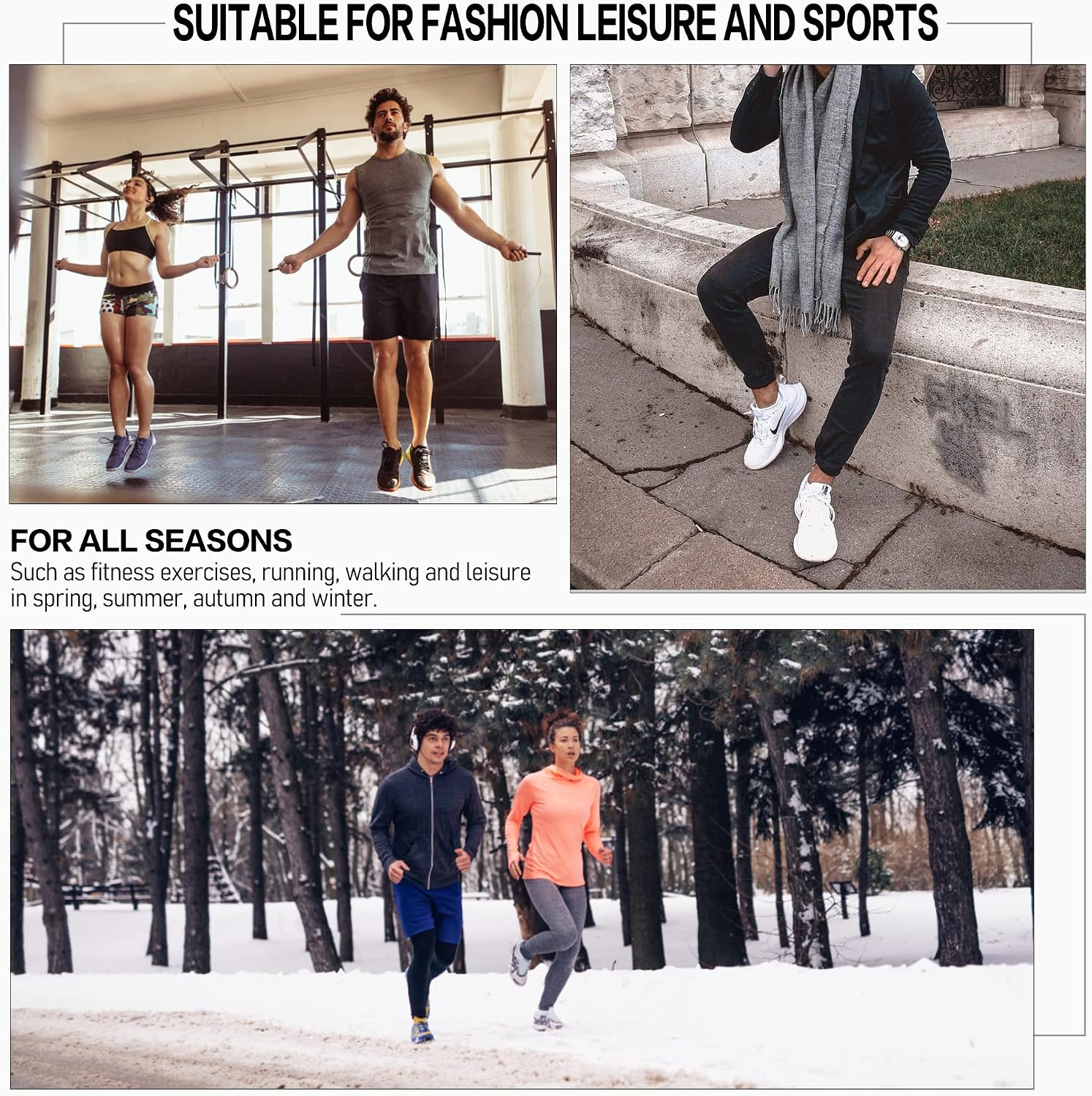 Thumbnail 6 de CLOSEMATE 7 Pairs Ankle Trainer Socks (cushioned, breathable, non-slip tab) in white