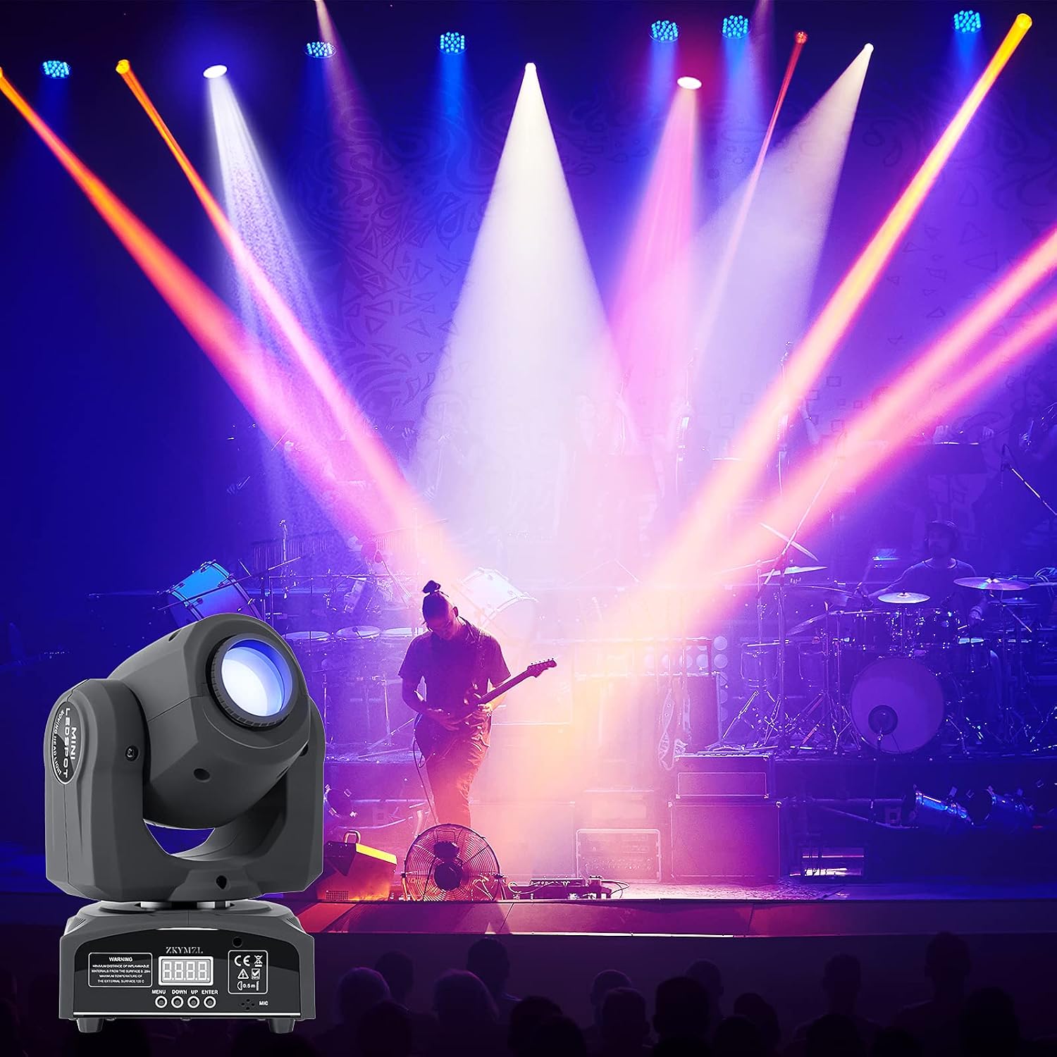 Detalle de ZKYMZL RYON-68EU rörligt LED-scenljus, 60 W med DMX512