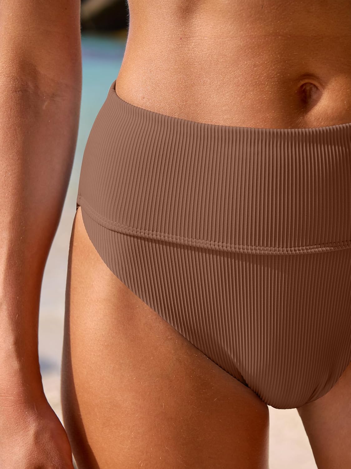 Detalle 2 de ANRABESS Bikini Sets for Women: High-Waisted Ribbed Two-Piece Swimwear for Summer 2026
