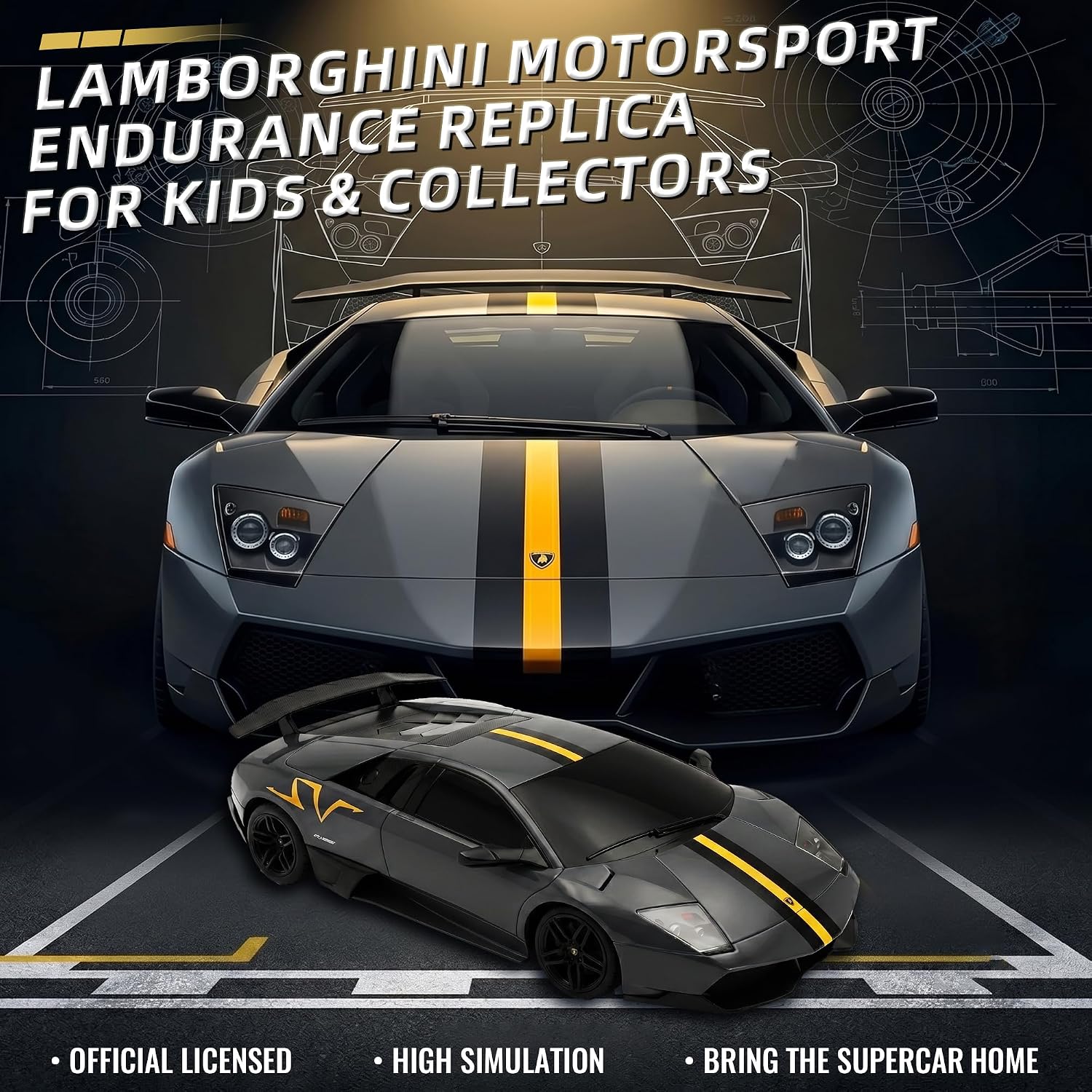 Detalle de BEZGAR 39001 Lamborghini Murcielago LP670-4 Superveloce RC Car, 1:24