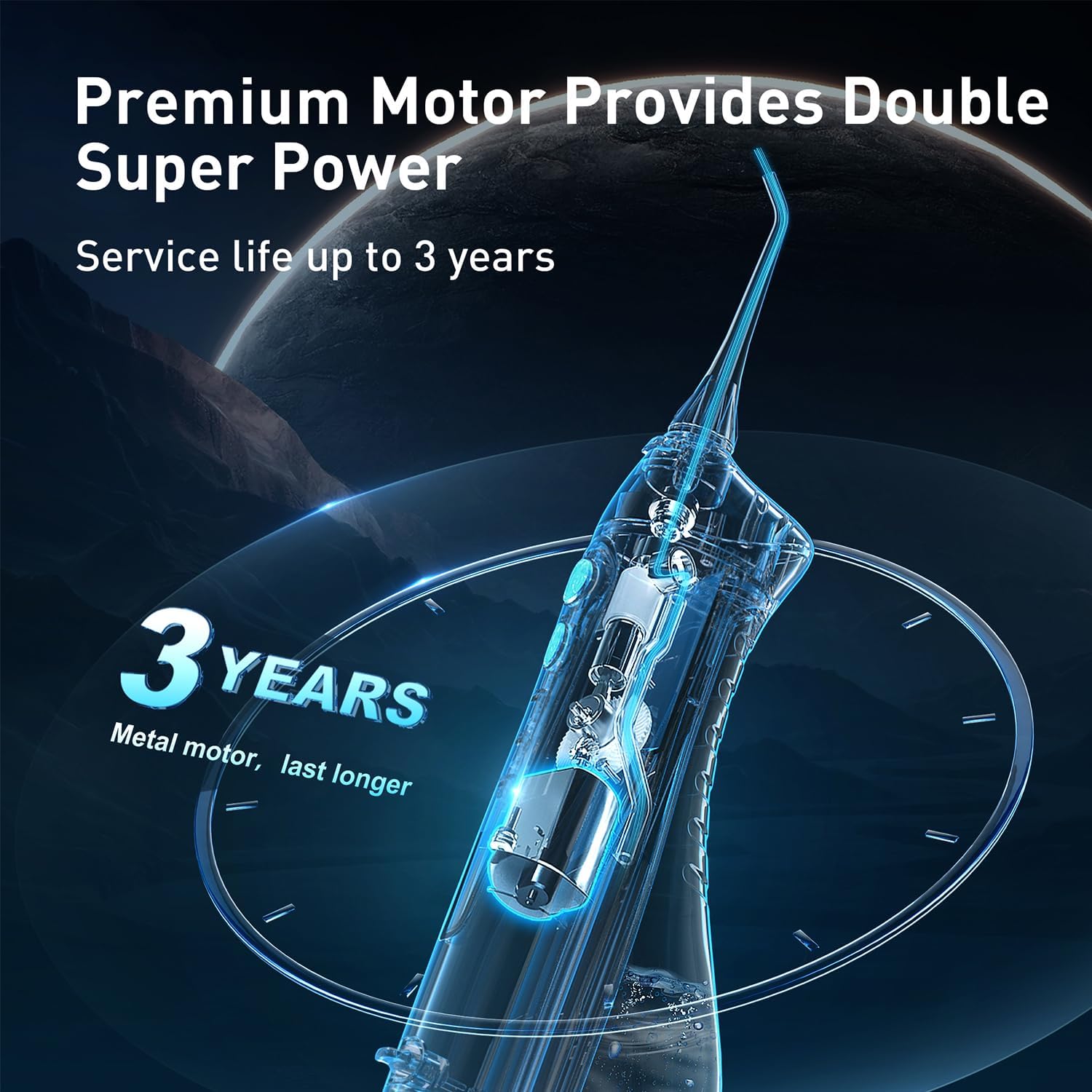 Thumbnail 6 de COSLUS C20 Portable Cordless Water Flosser (300ML) — IPX7 Rechargeable Dental Irrigator, Green