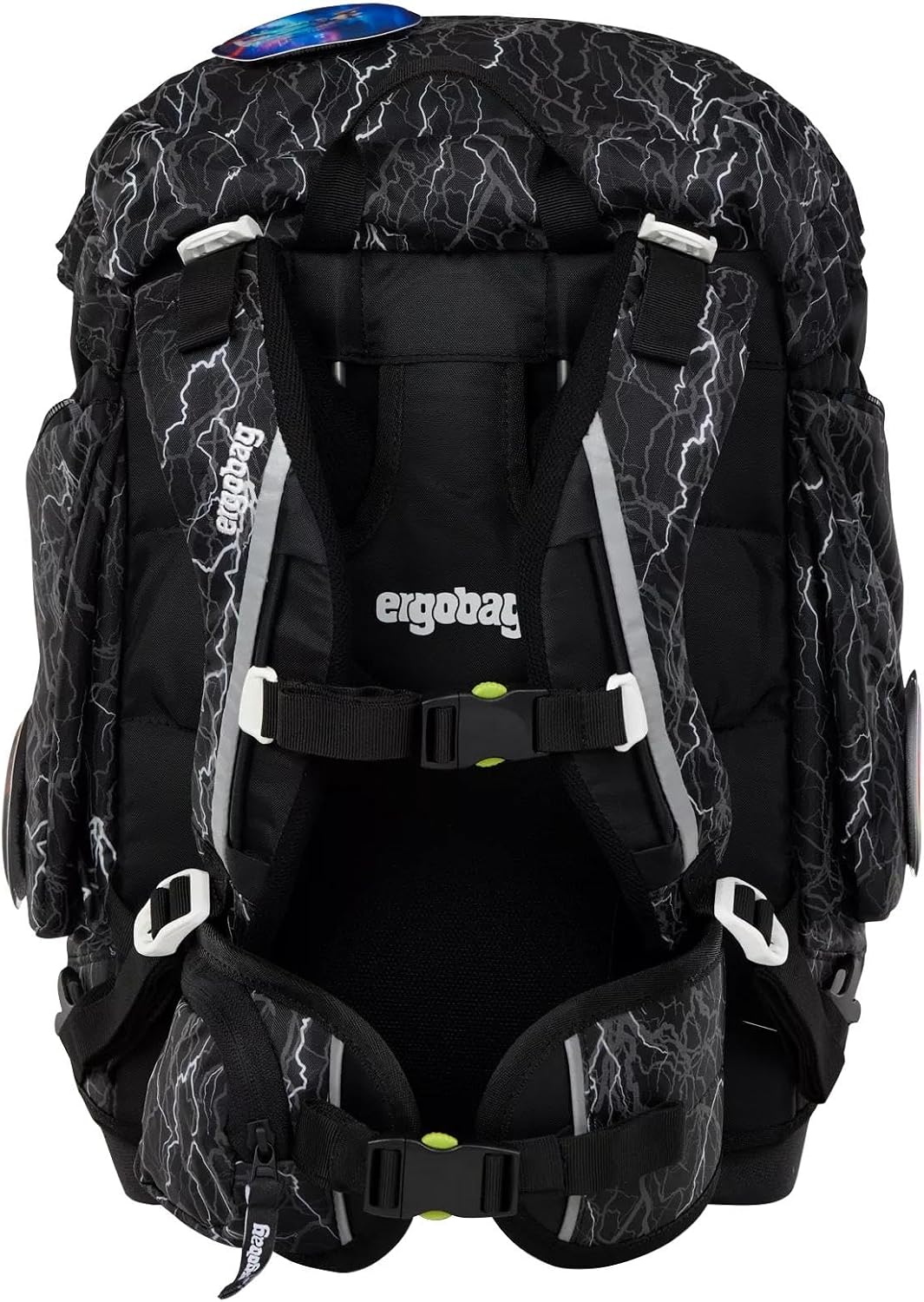 Detalle de ergobag Schulranzen-Set Pack Super ReflektBär – Schwarz