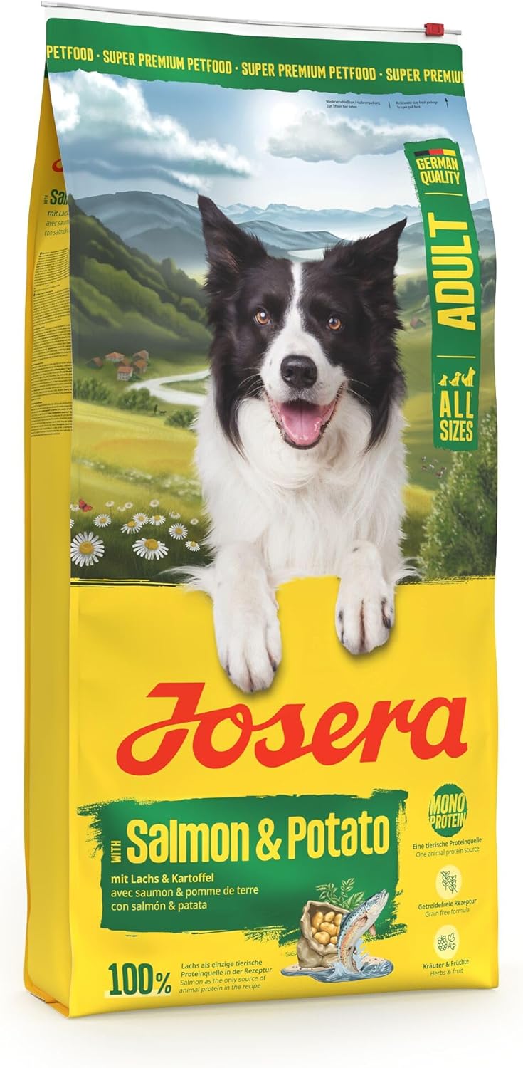 Detalle de JOSERA Adult Lachs & Kartoffel – getreidefreies Monoprotein-Trockenfutter (12,5 kg) für ausgewachsene und ältere Hunde