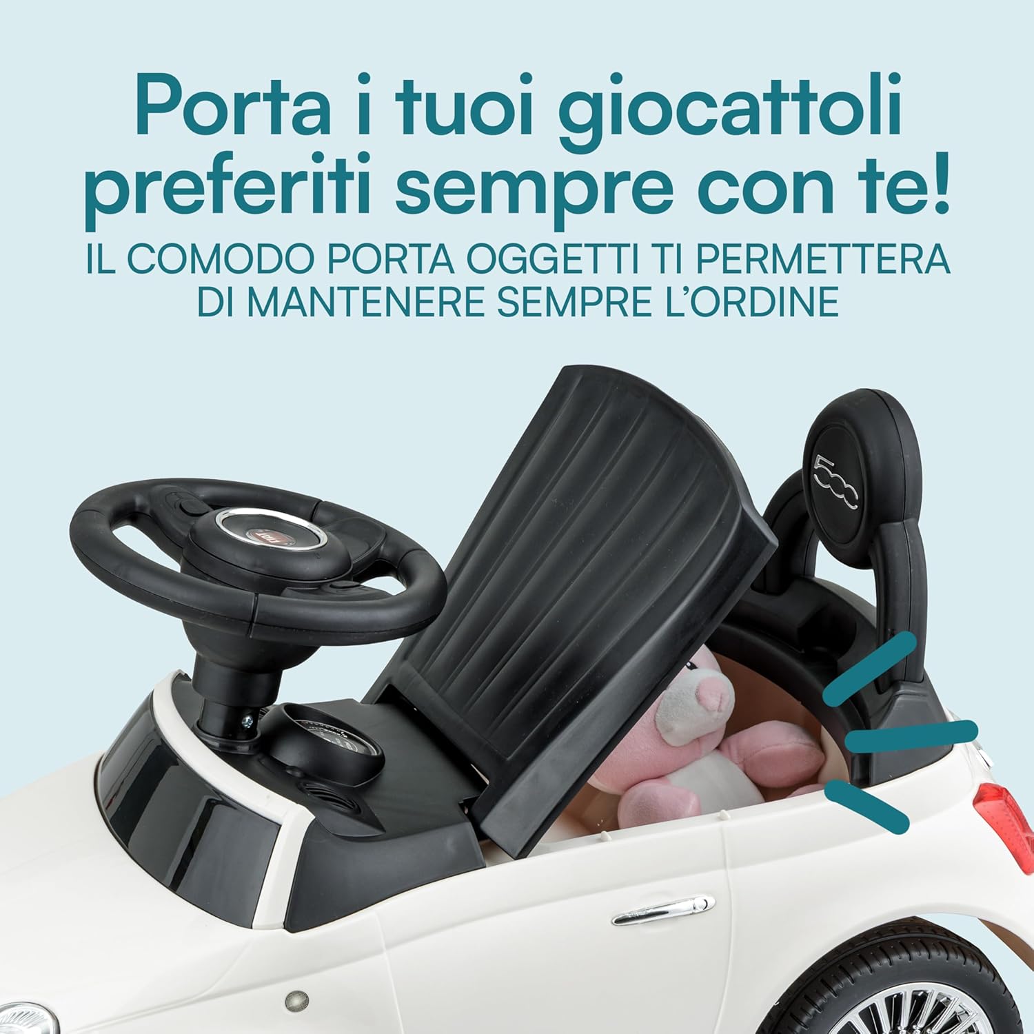 Thumbnail 5 de Baroni Toys Fiat 500 Cavalcabile per bambini