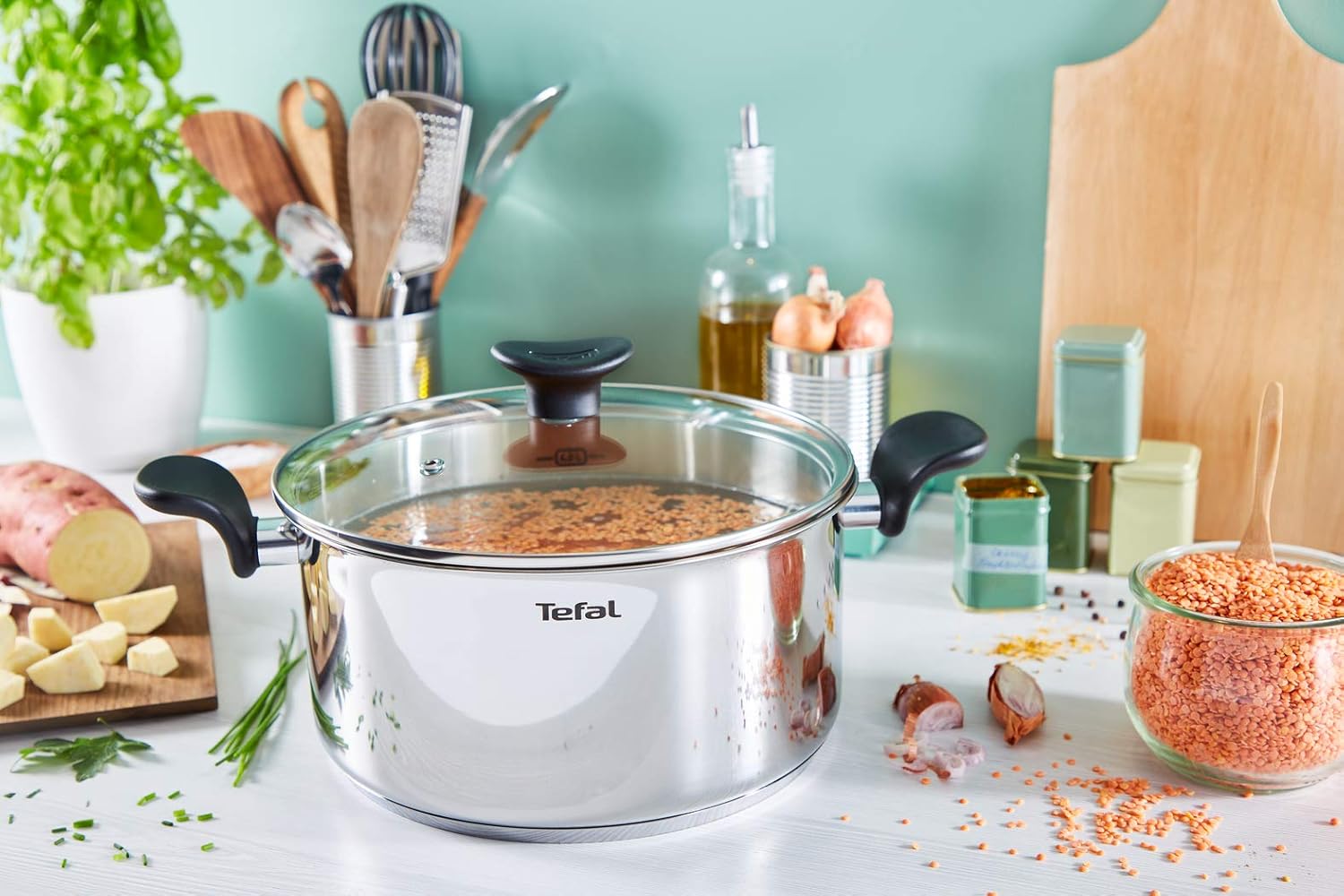 Detalle 2 de Tefal Primary E3084604 faitout 24 cm 5 L en inox đČ
