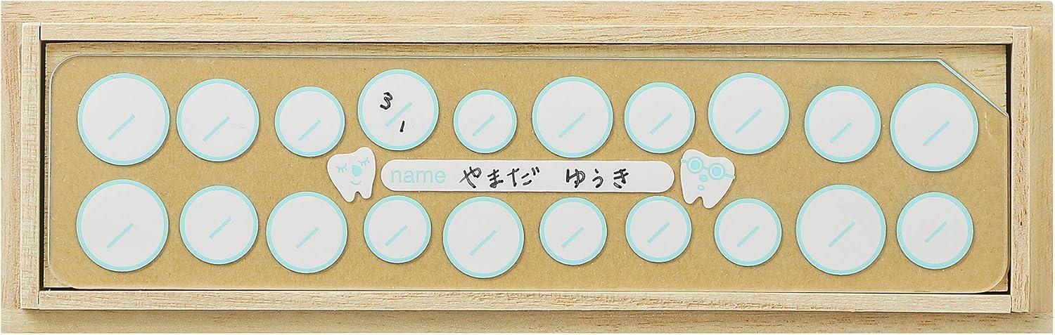 Detalle 2 de Solby たまて歯庫 NZSB102005 乳歯ケース 桐製・20本収納・日付記入可能