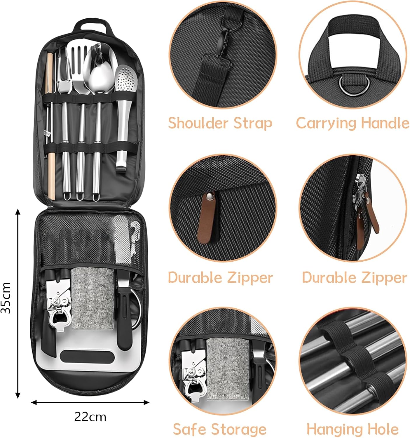 Thumbnail 1 de Houbobo 18-Piece Portable Camping Cooking Set