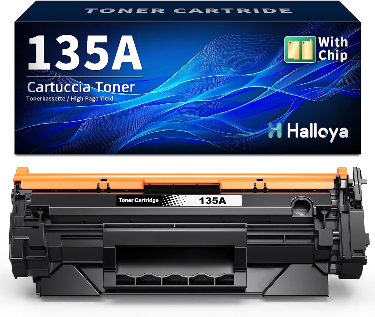 Detalle de Halloya 135A W1350A Toner Con Chip Compatibile per HP LaserJet M234/M209 – Nero, 1-Pack
