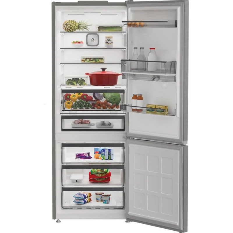 Detalle 2 de Frigorífico Whirlpool Combi 192 cm 490 L Inox No Frost | Puerta reversible y Display LED