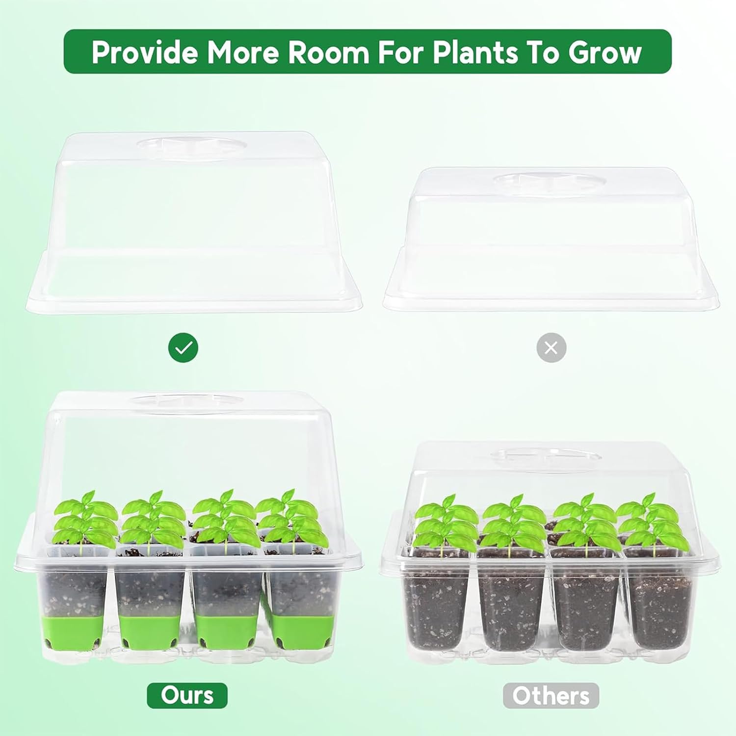 Detalle de VDYXEW seed germination kit 12 cells