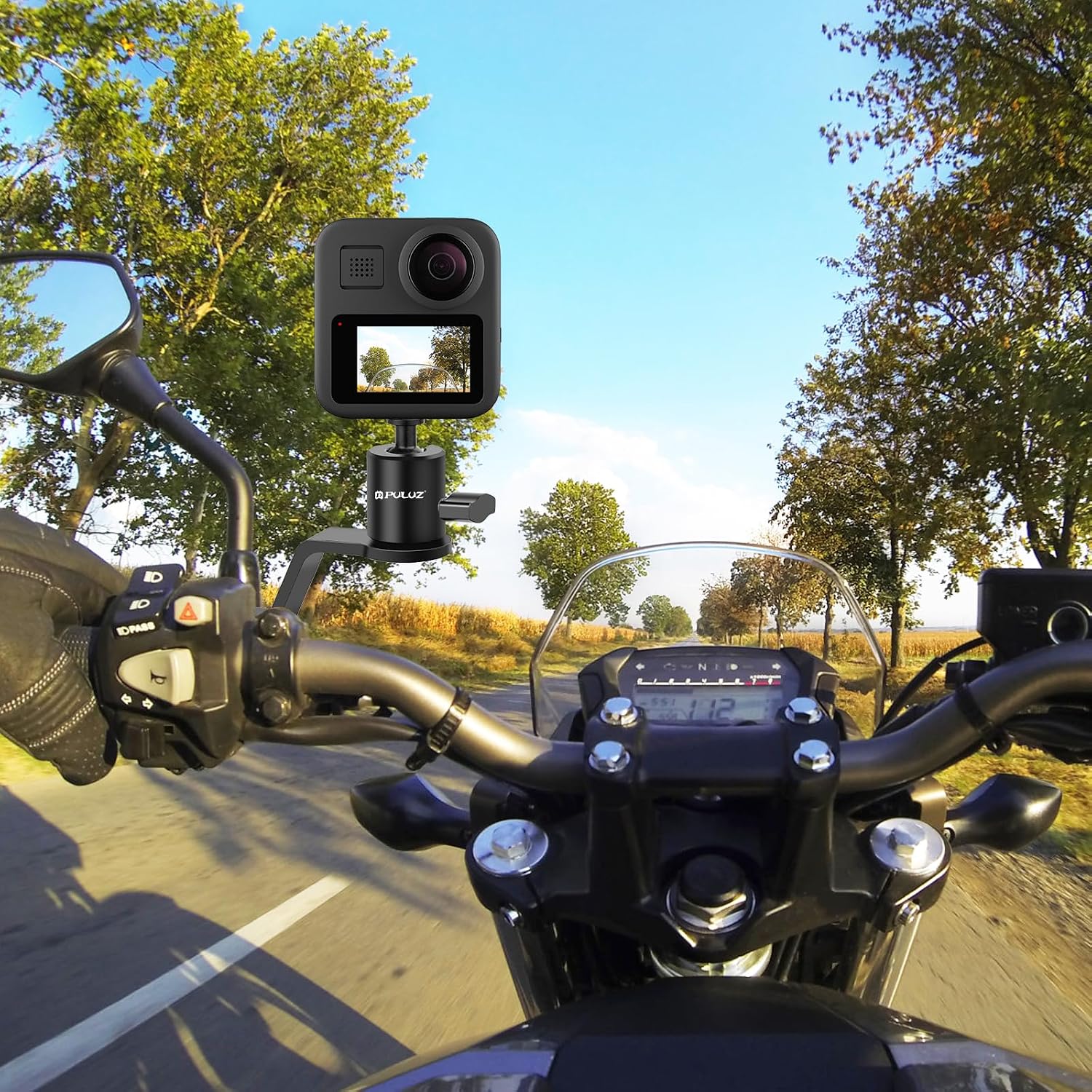 Thumbnail 6 de PULUZ 360° Motorradspiegelhalter für Actioncams