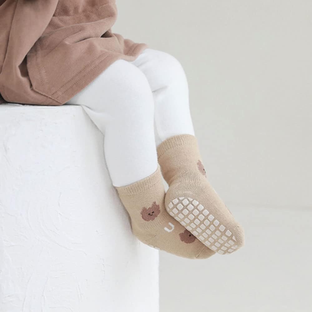 Thumbnail 5 de FedMois 5er Pack Baby/ Kleinkinder ABS rutschfeste Sneaker-Socken mit Tiermotiven aus Baumwolle