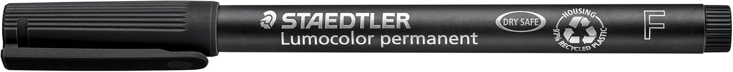Thumbnail 1 de STAEDTLER 318-9 Lumocolor Permanent Pen, Fine Line 0.6mm – Black (Box of 10)