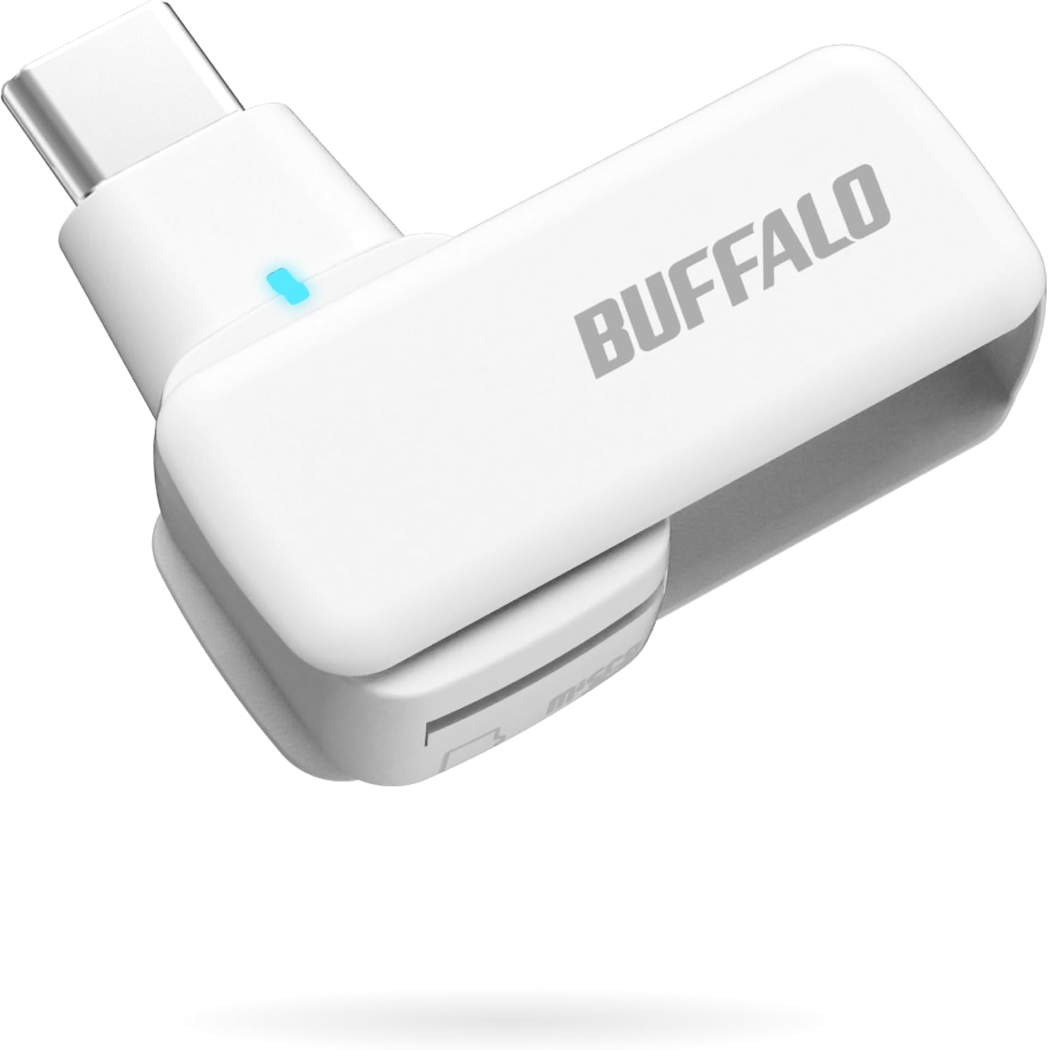 Detalle de バッファロー BSCRM105U3CWH microSD専用カードリーダー USB Type-C・回転式・USB 3.2 Gen 1対応
