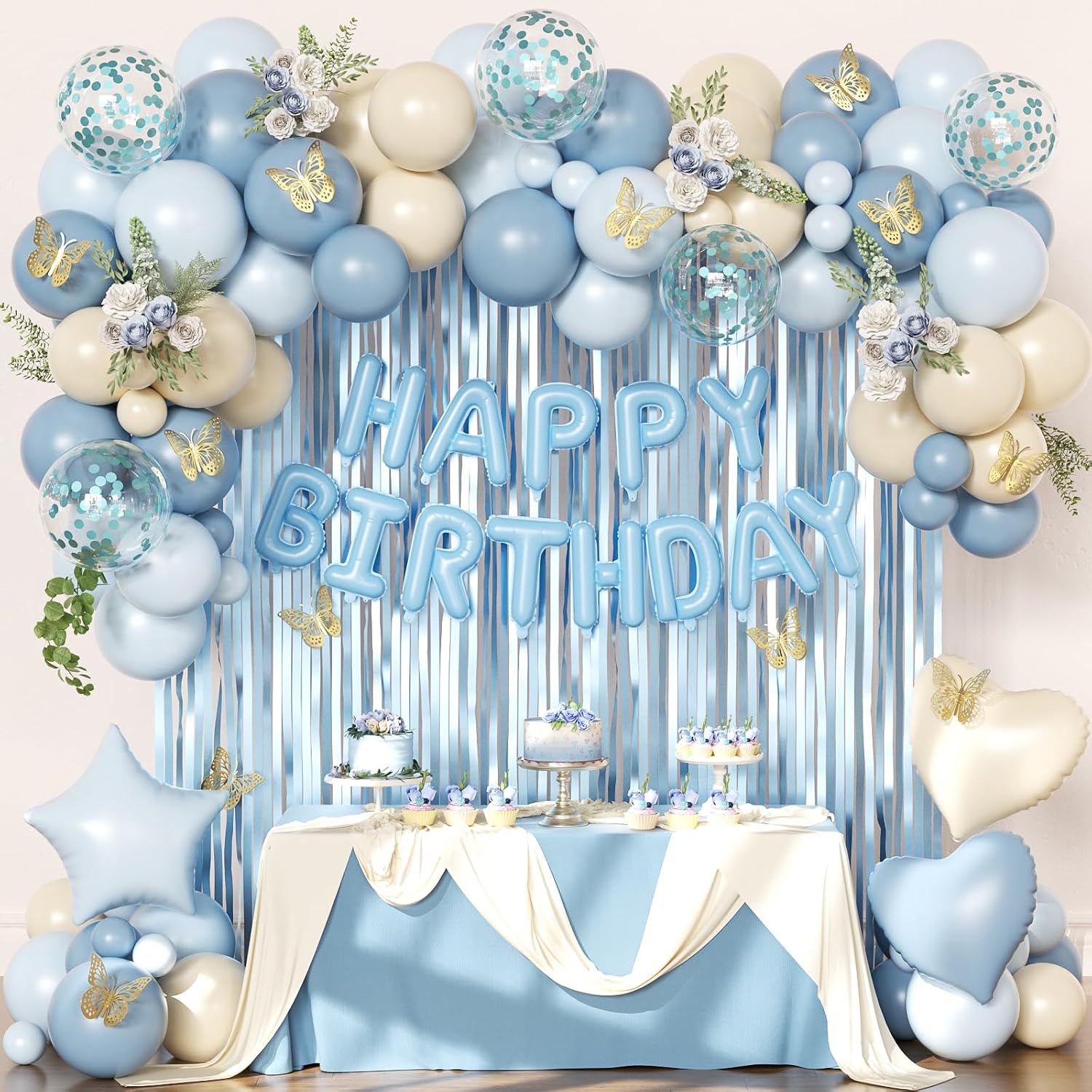 Detalle de Blue Birthday Decorations 40 Balloons ๐