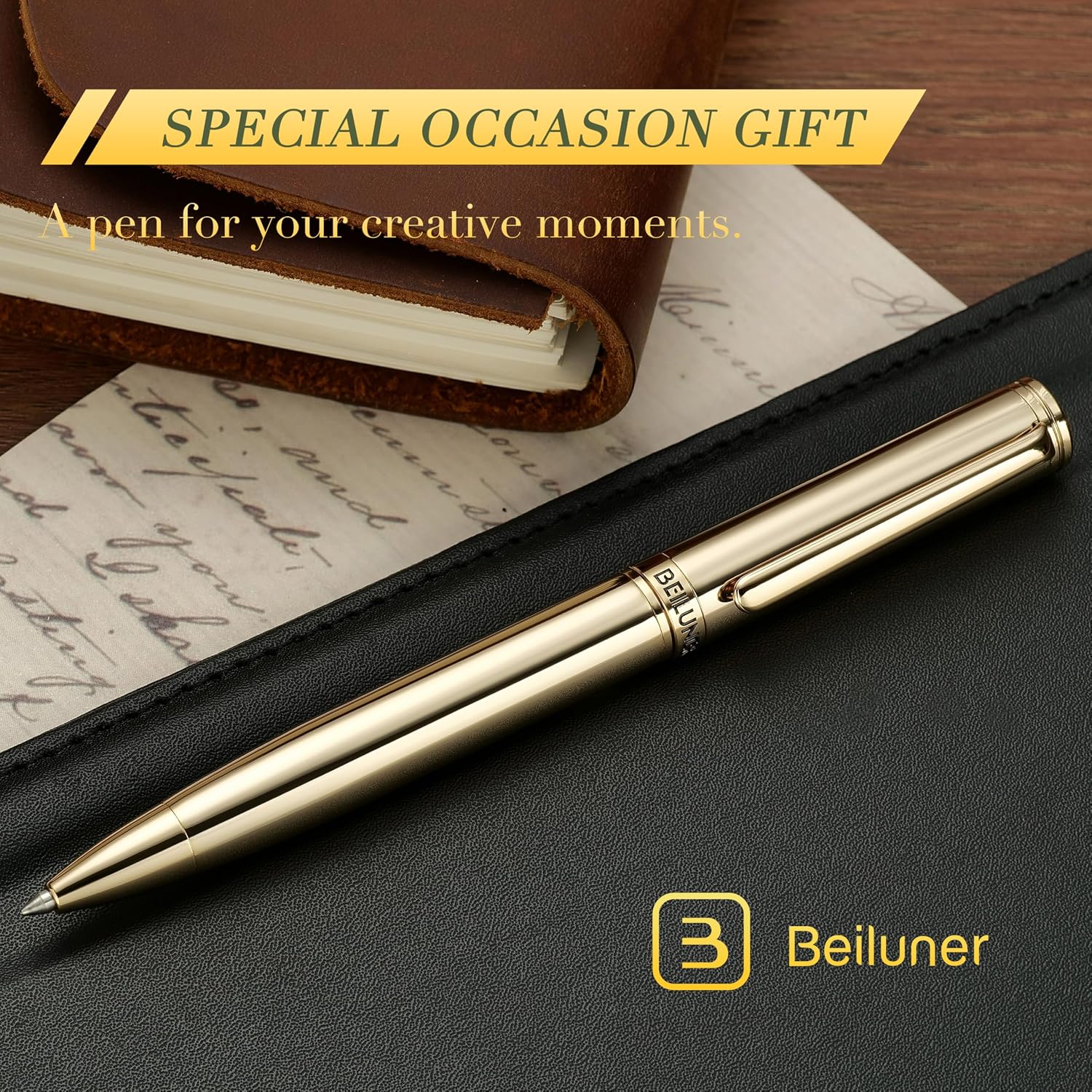 Detalle de BEILUNER Gel Pen, 24K Gold-Plated